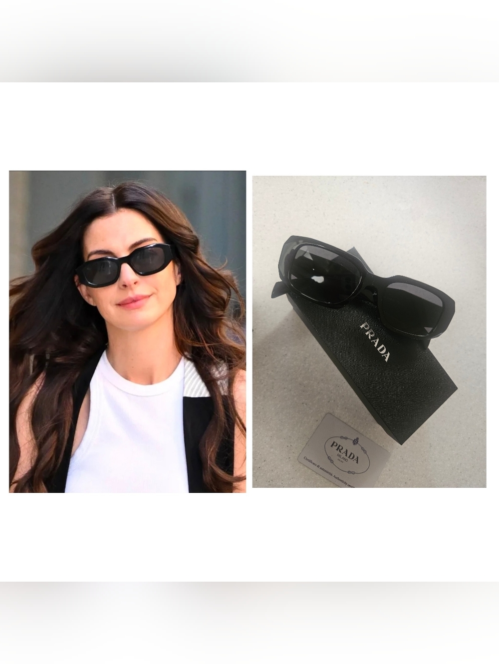Black Oversized Rectangular Sunglasses